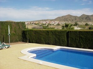 Pool showing mountains beyond