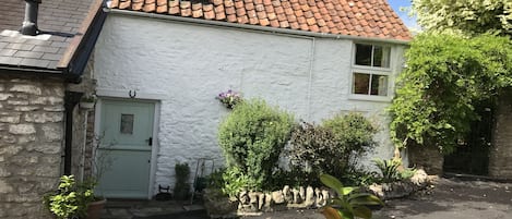 The Dairy cottage, view of front  from the courtyard garden. 