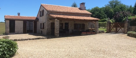 Gite Frontage & Courtyard