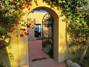 Views through the house to the water