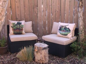 Relax after remote work on your private fenced yard.