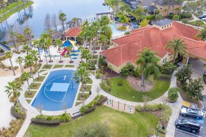 Aerial view of the clubhouse