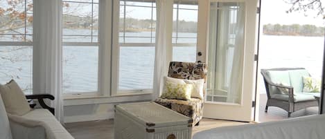 double french doors onto outdoor patio