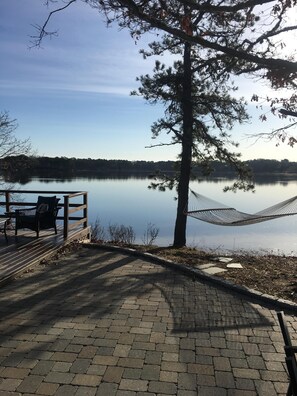 hammock overlooking pond