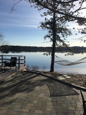 hammock overlooking pond