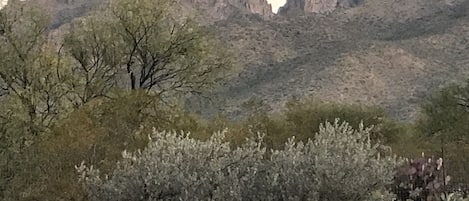 North view from the casita porch, famous Thimble Peak.