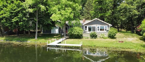 Kayaks and paddle boards in the garage
