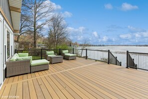 Lake view from extra large deck