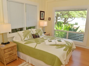 Master bedroom enjoys a spectacular ocean view.