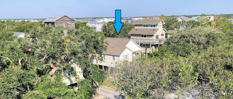 The house looking toward the intracoastal waterway