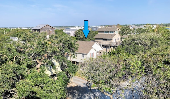 The house looking toward the intracoastal waterway