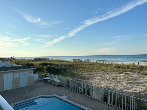 Beach and pool view
