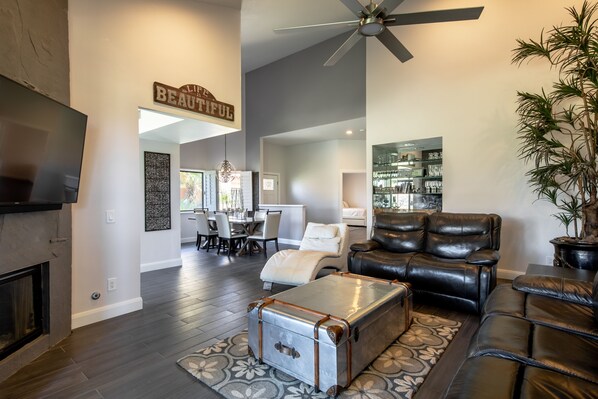 Open floor plan is great for families.