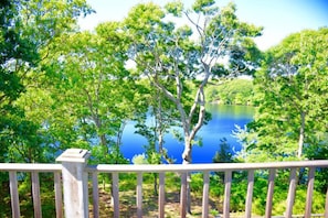 View of the lake from the deck