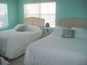 Two queen beds in second bedroom