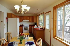 Open concept kitchen and dining.  Over looking Lake Superior!!