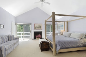 Masterful master suite; fireplace; sunny views
