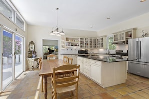 Professional chef's kitchen; entertaining island