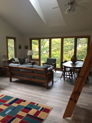 Sitting and dining area on main floor.