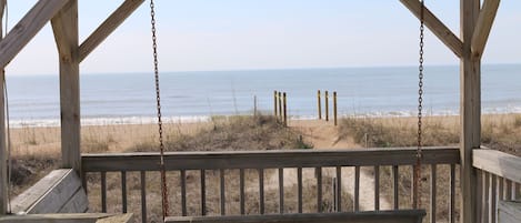 Nothing like Relaxing in the Cabana swing...New beach with soft sand