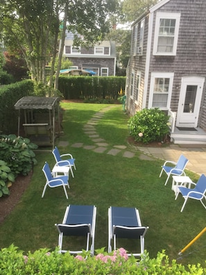 Side yard with swing