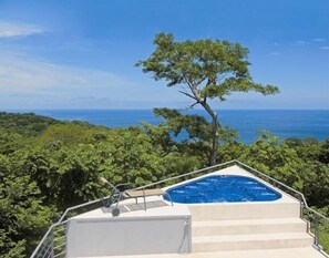 Jacuzzi with an ocean view