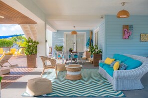 beautifully appointed outdoor patio