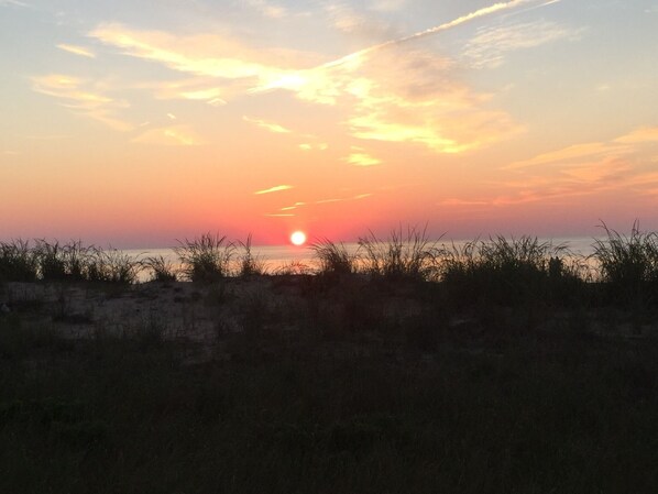 Sunrise view from the deck. 