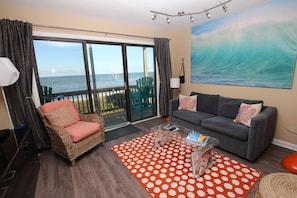 Living room with ocean view