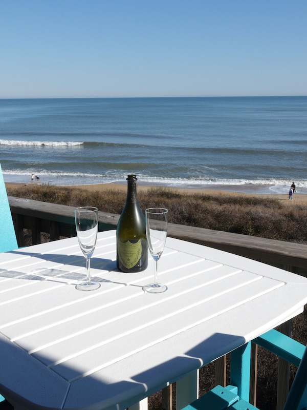 We added a table in 2023 so now we have seats for four to eat and enjoy the view