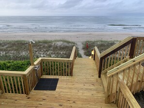 Outdoor shower-A place to rinse off when you return from the beach!