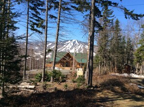 View of MT Snow from Deck taken in April