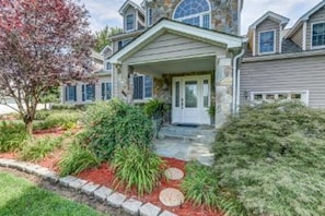Manicured lawn and landscaping