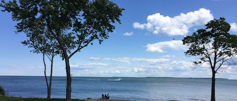 View from deck looking at Kelleys Island