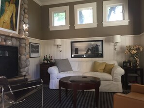 High ceilings, light filled.