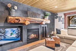 Oversized sectional sofa with room for the entire family.