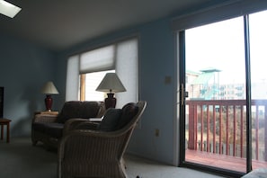 Living Room with Slider to Deck