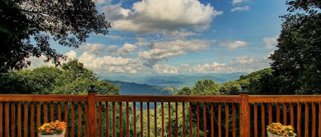 The View
off the main balcony looking into the valley.