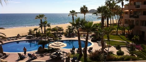 Beautiful view of the beach, ocean & Palmilla Point from the terrace.