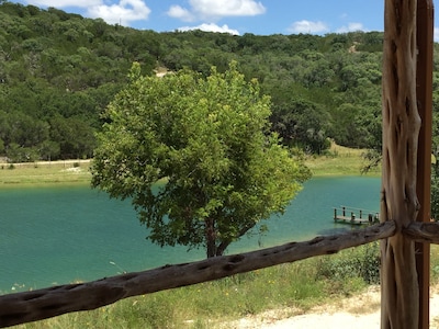 View of private lake from porch