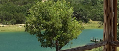 View of private lake from porch