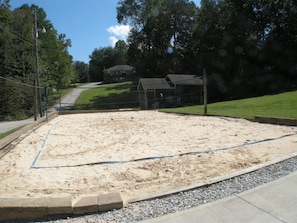 Sandy volleyball area