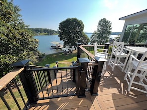 View from side deck to lake