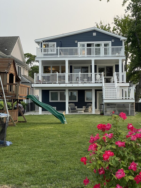 The back of the house from the dock.