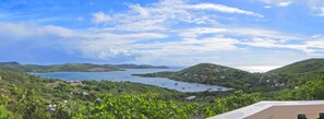 Panoramic view from 2nd floor patio toward Fulladoza and Mosquito Bays.