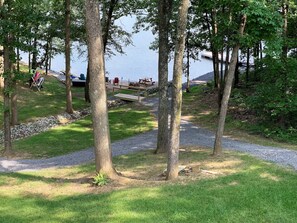 Gravel path to the beach & dock.