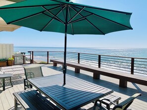 Spacious Oceanfront Deck w/ Gas Grill