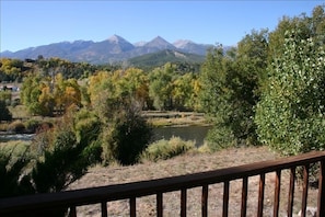 Mountain views in all directions with the Arkansas River in the foreground