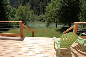 View of the Trinity River from the back deck