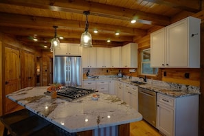 Plenty of counter space with a large island
